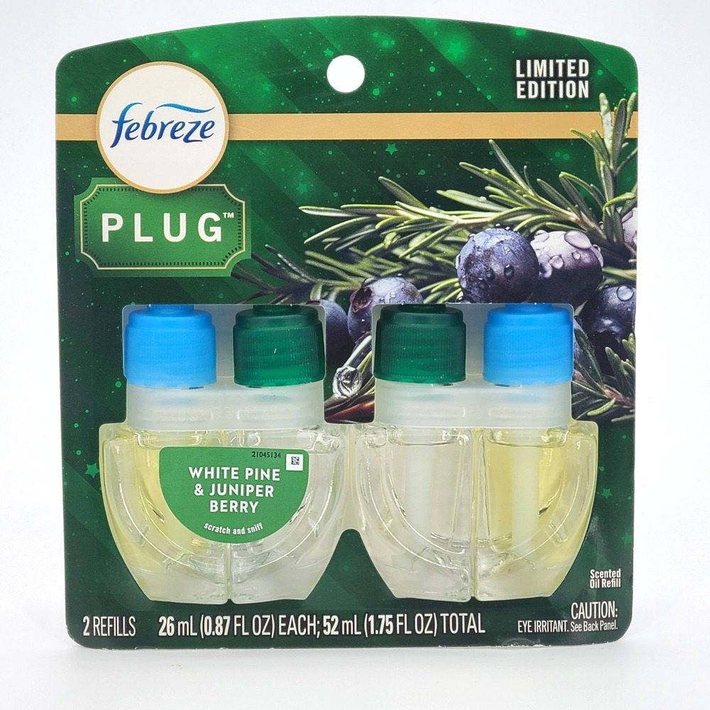 Febreze Plug In Refills 2 Pack Winter Pine & Juniper Berry Limited Edition